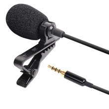 Hot Sell Amazon Wholesale Mobile mini singing recording condenser microphone small lavalier lapel mic